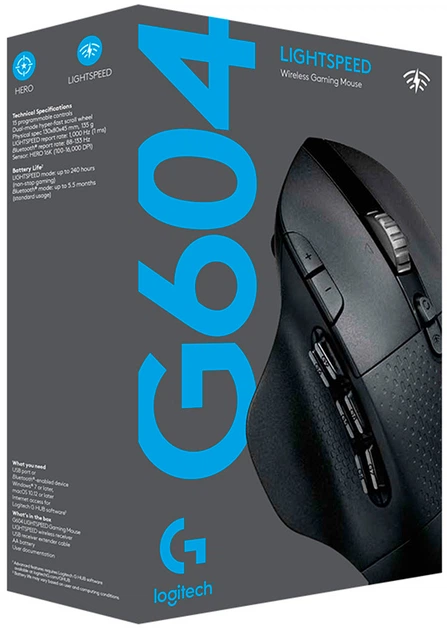 Мышь Logitech G604 Wireless Gaming Mouse Lightspeed Black (910