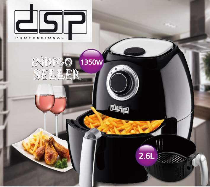 Мультипечь DSP Air Health Fryer KB2020 аэрофритюрница біла - зображення 11