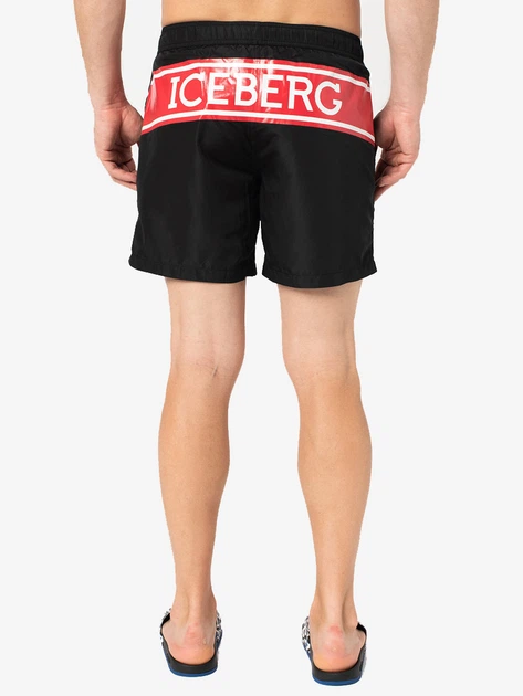 Шорти пляжні чоловічі Iceberg Medium Boardshort ICE1MBM02 XL Чорні (8051884146089) - зображення 2