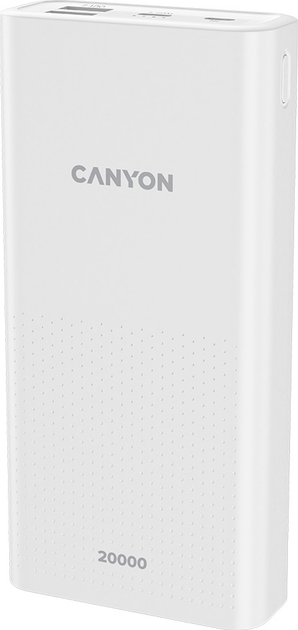 УМБ Canyon Power Bank 20000 mAh PB-2001 White (CNE-CPB2001W) - зображення 1