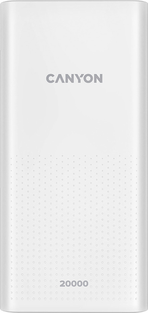 УМБ Canyon Power Bank 20000 mAh PB-2001 White (CNE-CPB2001W) - зображення 2