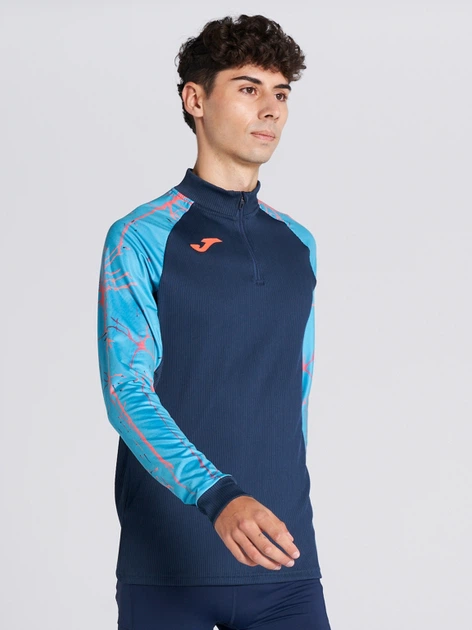 Спортивная кофта мужская Joma Elite Ix 102756.334 2XL Темно-сине-бирюзовая (8445456433064) - изображение 4