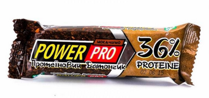 Протеиновые батончики Power Pro PowerPro Батончик 36%, 60 г – мокачино ...