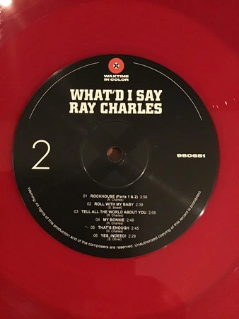 Ray Charles - What’D I Say 1959/2018 (950651, Ltd., 180 Gm., Red) Waxtime In Color/EU Mint Виниловая пластинка (art.240484) - Фото 5 Ray Charles - What’D I Say 1959/2018 (950651, Ltd., 180 Gm., Red) Waxtime In Color/EU Mint Виниловая пластинка (art.240484) - изображение 5