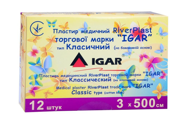 Пластир медичний RiverPlast IGAR Класичний (на бавовняній основі) 5см x 500см - зображення 2