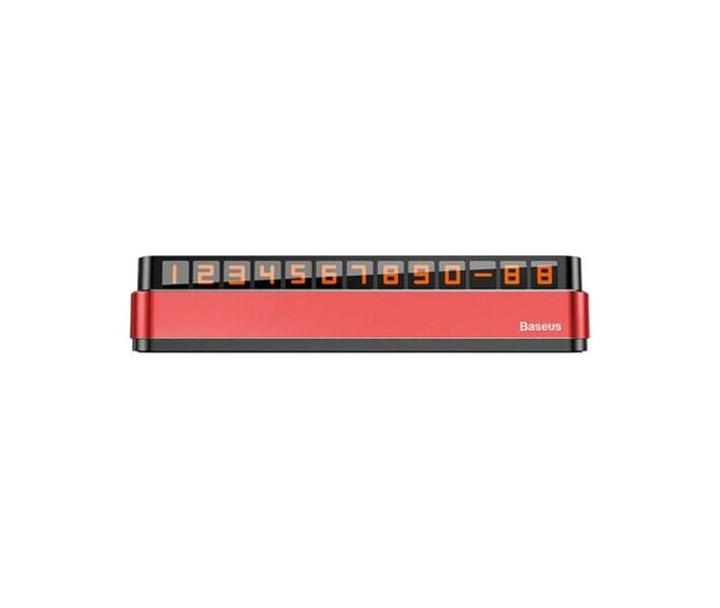 Автомобильная парковочная табличка Baseus Parking Number Plate (ACNUM-B09) Red [60309] - изображение 2