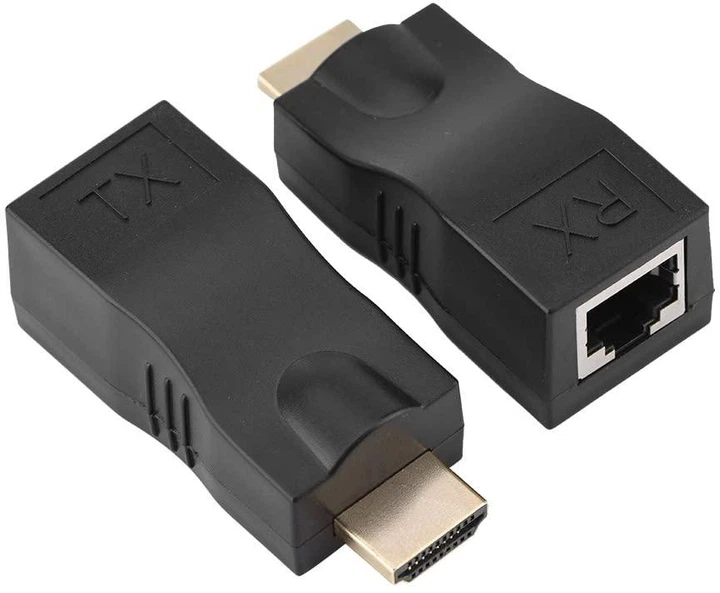Удлинитель (адаптер) HDMI сигнала по витой паре (RJ45) до 30 м Black (6933) - изображение 3