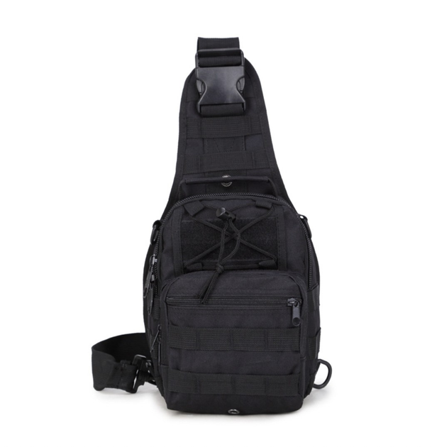 Рюкзак сумка тактическая 6 литров Черный - изображение 1
