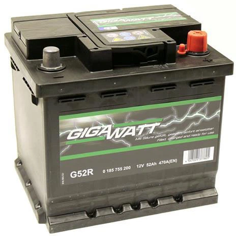 Автомобильный аккумулятор Gigawatt 52 Ah (+/-) (GW 0185755200) - изображение 3