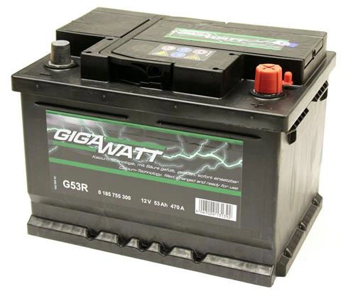 Автомобильный аккумулятор Gigawatt 53 Ah (+/-) (GW 0185755300) - изображение 2