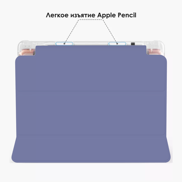 Силиконовый чехол Fruct Protect Plus для iPad 10.2 2019/2020/2021/2022 Противоударный с держателем для стилуса Голубой - изображение 7