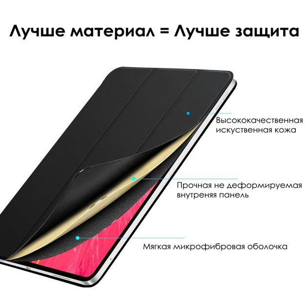 Чехол Fruct Magnetic для iPad Pro 11 (2020-2022) Магнитный С подставкой Черный - изображение 6