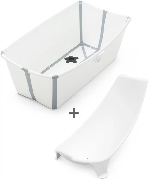 Набор Stokke Flexi Bath Складная ванночка и адаптер Белая (531501) - Фото 3 Набор Stokke Flexi Bath Складная ванночка и адаптер Белая (531501) - изображение 3