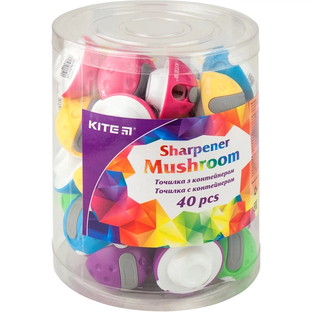 Точилка с контейнером Kite Mushroom K20-118, ассорти - изображение 2