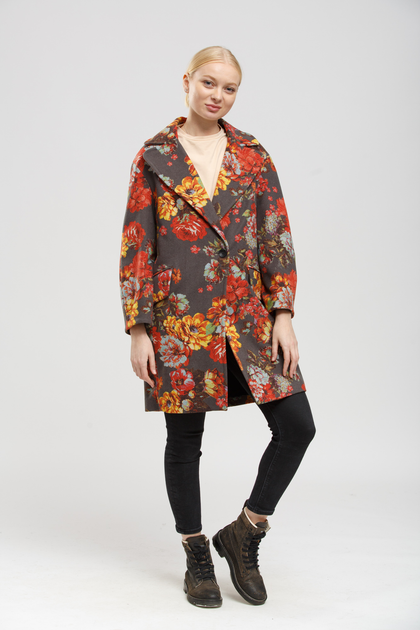 Пальто Karen Millen 38 Разноцветный (в цветы) (20-00865) 