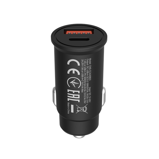 Ładowarka samochodowa Canyon C-20-03 PD 30W QC 3.0 18W USB-C USB-A czarna (CNS-CCA20B03) - obraz 2