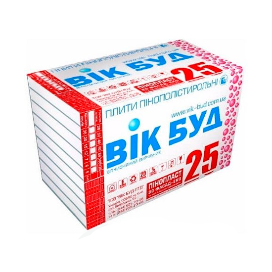 Пінопласт фасад-еко Вік Буд 1000*500*100 ( 8кг/м3) - Фото 1 Пінопласт фасад-еко Вік Буд 1000*500*100 ( 8кг/м3) - зображення 1