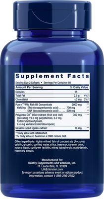 Риб'ячий жир Омега-3 Omega-3 Life Extension 120 капсул (LE074) - зображення 3