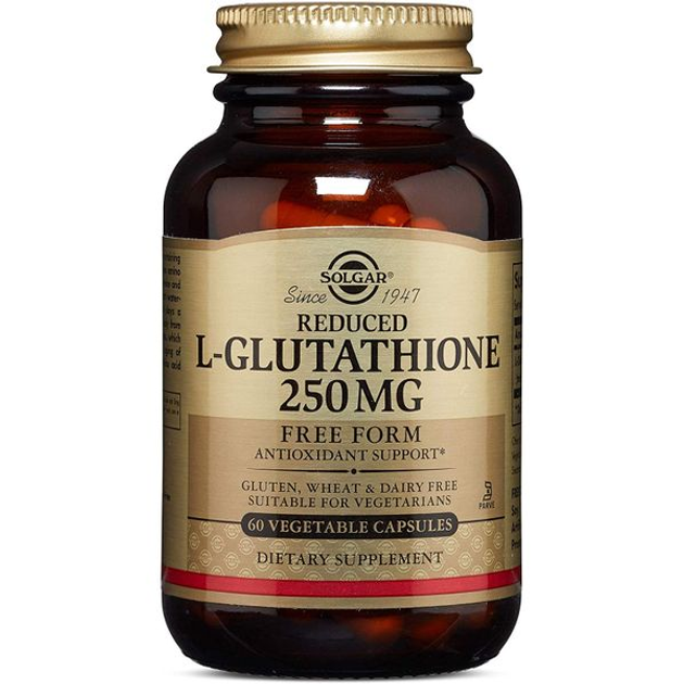 Глутатион L-Glutathione Solgar пониженный 250 мг 60 капсул (SOL102 ...