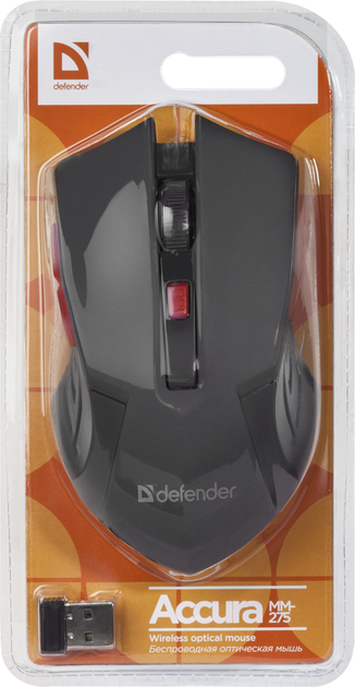 Миша Defender Accura MM-275 Wireless Red (52276) (6414721) - Фото 2 Миша Defender Accura MM-275 Wireless Red (52276) (6414721) - изображение 2
