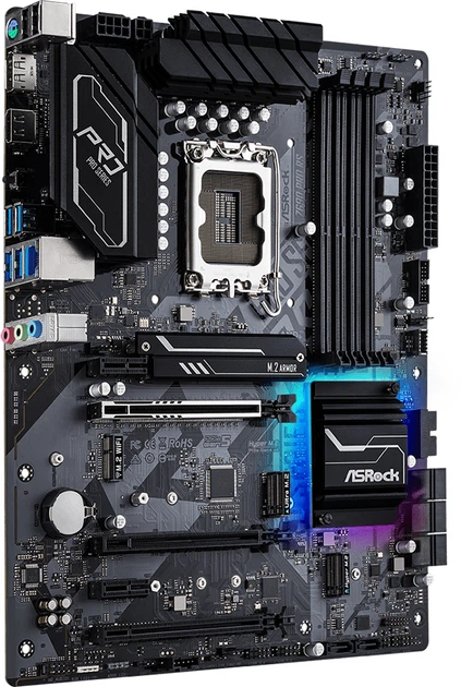 Płyta główna ASRock Z690 Pro RS (s1700, Intel Z690, PCI-Ex16) - Zdjęcie 3 Płyta główna ASRock Z690 Pro RS (s1700, Intel Z690, PCI-Ex16) - obraz 3