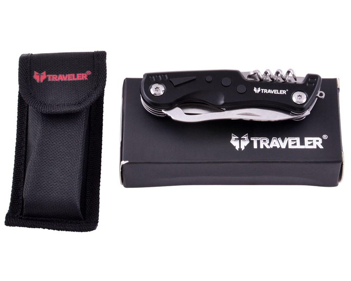 Нож мультитул Traveler №MS-001 Черный - зображення 1