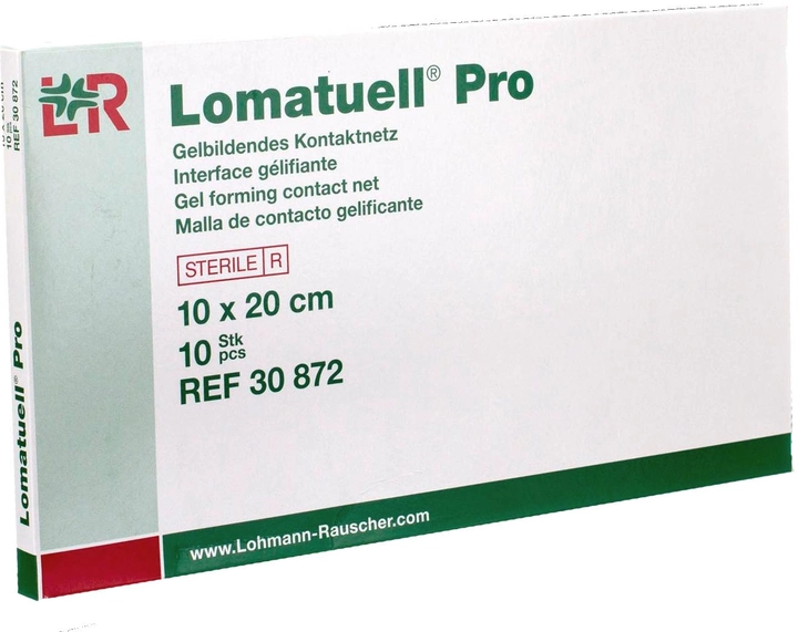 Контактная сетка гелевая Lohmann Rauscher стерильная Lomatuell Pro 10 х 20 см х 10 шт (4021447547008) - изображение 1