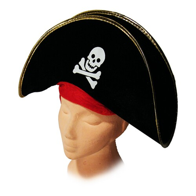 Как сделать пиратскую шляпу из плотного картона или из ткани?