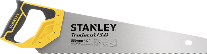 Ножовка пилка по дереву 550мм 7TPI TRADECUT Stanley (STHT1-20352) - Фото 1 Ножовка пилка по дереву 550мм 7TPI TRADECUT Stanley (STHT1-20352) - зображення 1