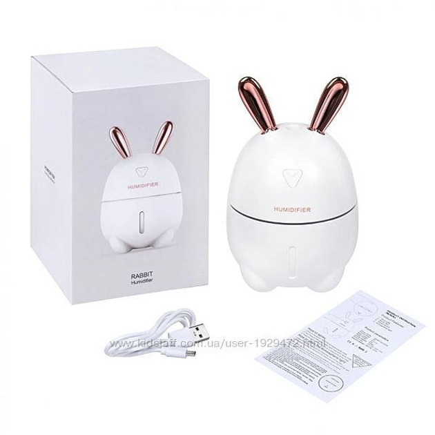 Увлажнитель воздуха мини арома диффузор RGB USB H2O Rabbit - изображение 2