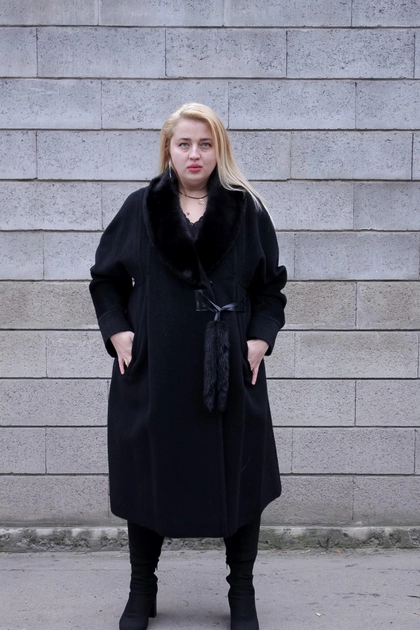 Женское пальто Bella Bicchi Arizona Black coat 48 р черный 