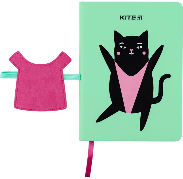 Блокнот Kite Green cat В6 96 аркушів Тверда обкладинка Зелений (K22-464-2) - зображення 4