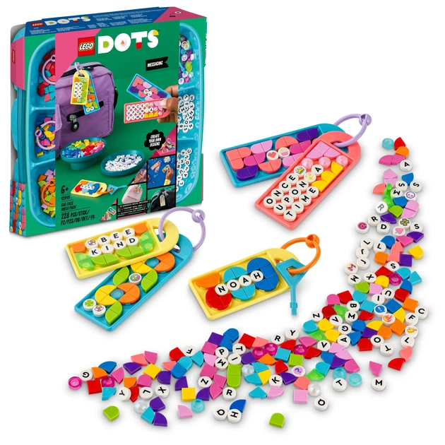 Zestaw klocków LEGO DOTS Duży zestaw zawieszek do toreb: napisy 228 elementów (41949) - obraz 2