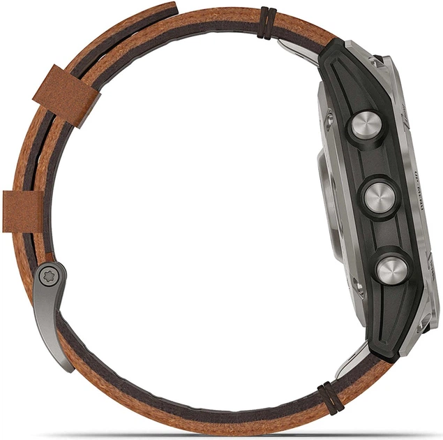 Смарт-часы Garmin fenix 7 Sapph Solar Titanium w/Chestnut Leather Band, GPS (010-02540-31) - изображение 4