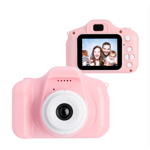 Детский цифровой фотоаппарат Kids Camera GM14 Видеокамера Розовый - изображение 2