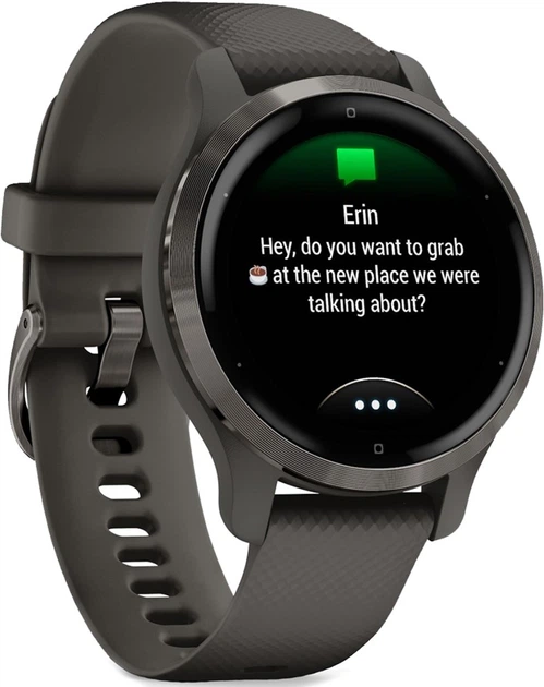 Смарт-годинник Garmin Venu 2S Slate Bezel 40 mm with Graphite Case and Silicone Band (010-02429-10) - зображення 2