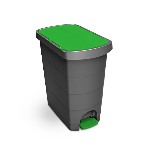 Контейнер для сортировки мусора PORTIMPEX Зеленый 20 л с педалью – фото ...