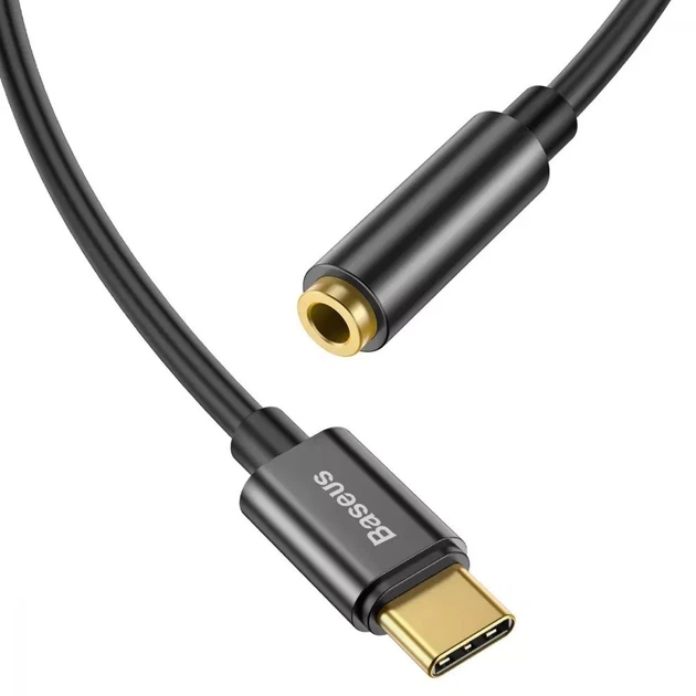 Переходник Baseus L54 USB-C Male to 3.5mm Female Black (CATL54-01) - изображение 4