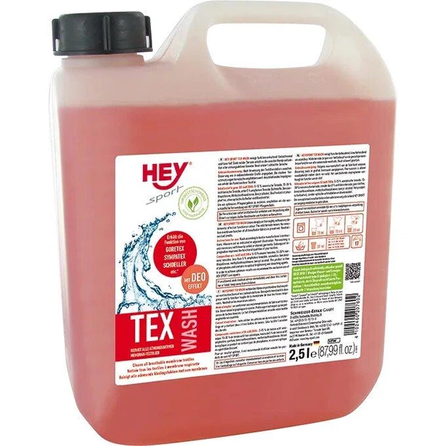Средство для стирки мембран Hey-Sport TEX WASH 2,5 l - Фото 1 Средство для стирки мембран Hey-Sport TEX WASH 2,5 l - изображение 1