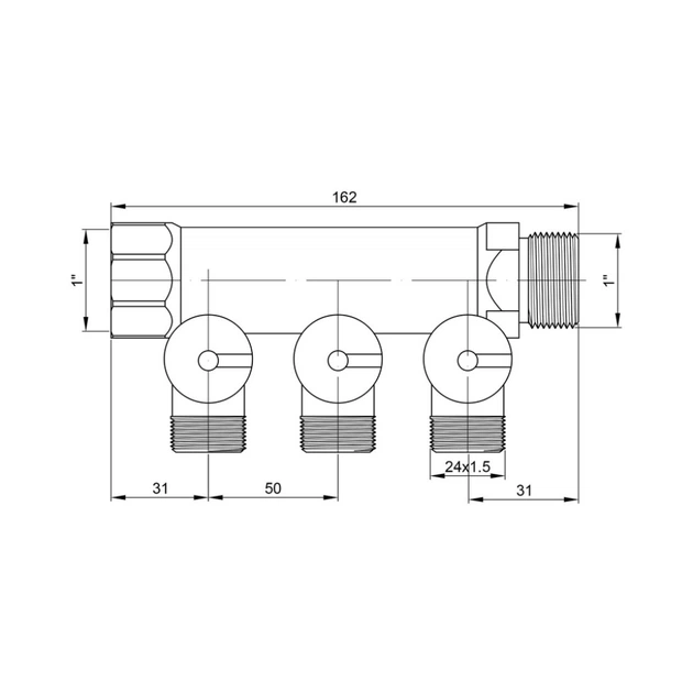 Коллектор Icma 1\" 3 выхода №228 – низкие цены, кредит, оплата частями в ...