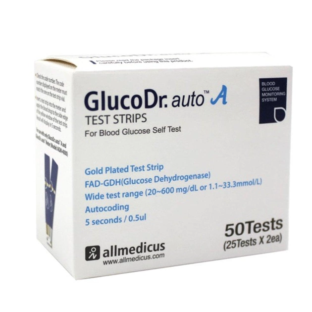 Тест-смужки Глюкодоктор 50шт.-GlucoDr auto - зображення 1