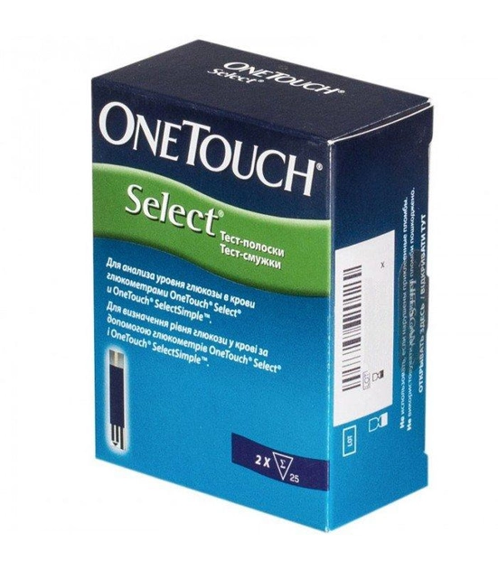 Тест-полоски One Touch Select #50 - ВанТач Селект #50 шт. - изображение 1