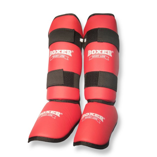 Защита голени и стопы BOXER кожвинил XL красная - изображение 3