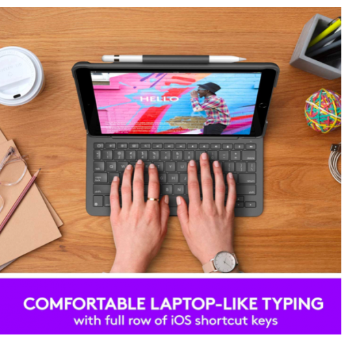 Чохол-клавіатура для планшета Logitech SLIM FOLIO for iPad 10.2 7th, 8th and 9th gen 2018/2019/2020 Graphite (920-009473) - зображення 2