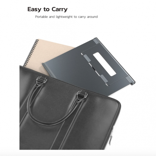 Подставка для ноутбука Nulaxy Foldable Aluminum Laptop Stand Gray - изображение 4