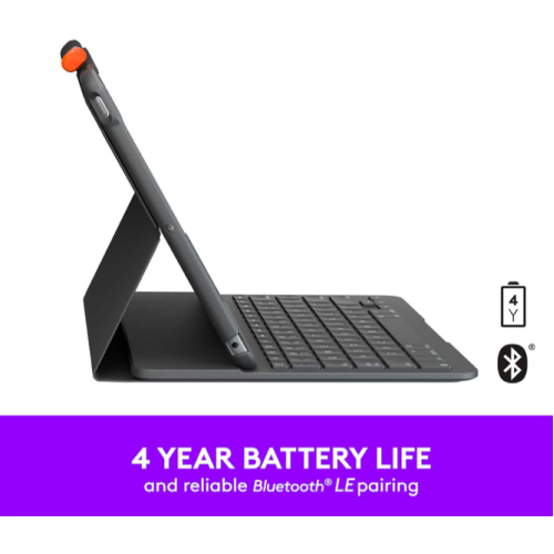 Чохол-клавіатура для планшета Logitech SLIM FOLIO for iPad 10.2 7th, 8th and 9th gen 2018/2019/2020 Graphite (920-009473) - зображення 3