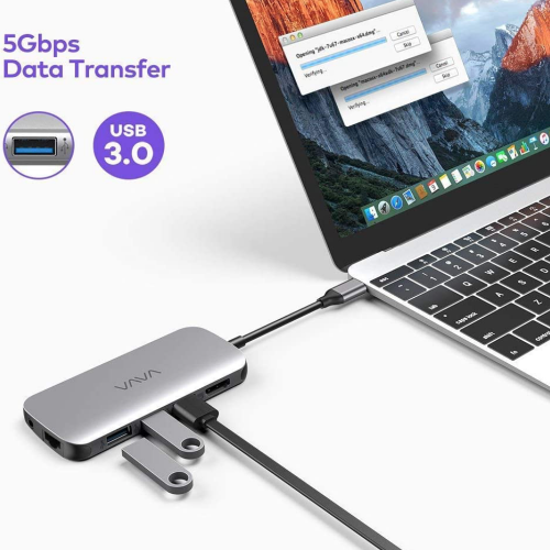 USB-хаб VAVA USB-C Hub 9-in-1 Adapter with HDMI 4K, PD Power Delivery (VA-UC006) - изображение 3