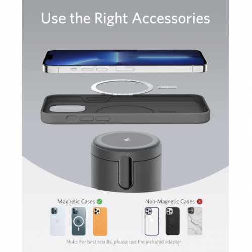 Зарядний пристрій Anker 623 Magnetic Wireless Charger MagGo (B2568) - Фото 6 Зарядний пристрій Anker 623 Magnetic Wireless Charger MagGo (B2568) - зображення 6