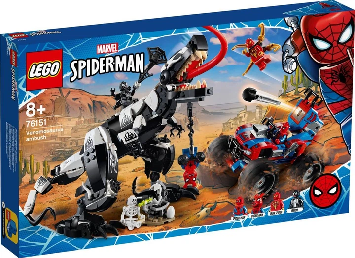 るる Lego Super Heroes Человек-Паук: Засада на веномозавра 76151