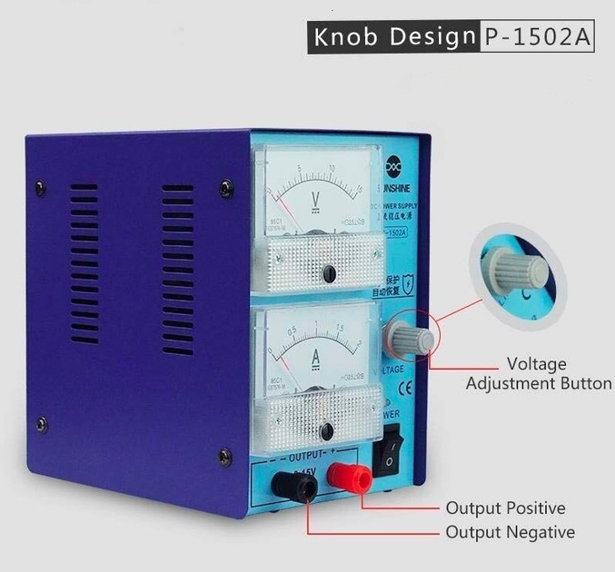 Блок питания лабораторный Sunshine P-1502A (0-15V, 0-2A) - изображение 1